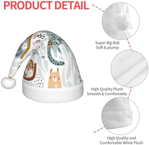 Cute Colorful Animal Santa Hat for Kids