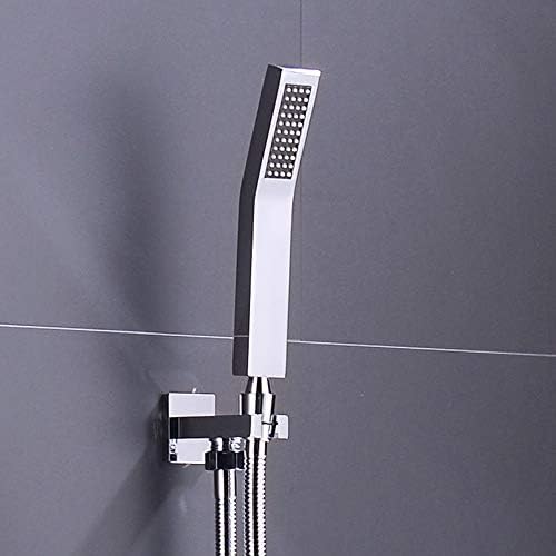 FJYDM Square Handheld Showerhead with Chrome Finish