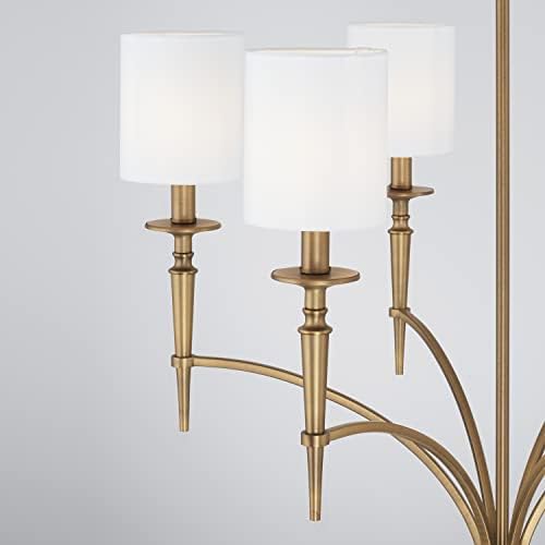 Capital Lighting Abbie 6-Light Chandelier with White Fabric Shades