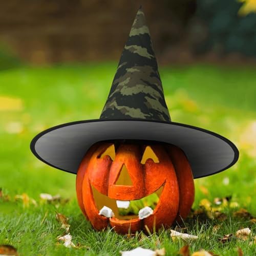 Camouflage Print Witch Hat for Halloween Parties
