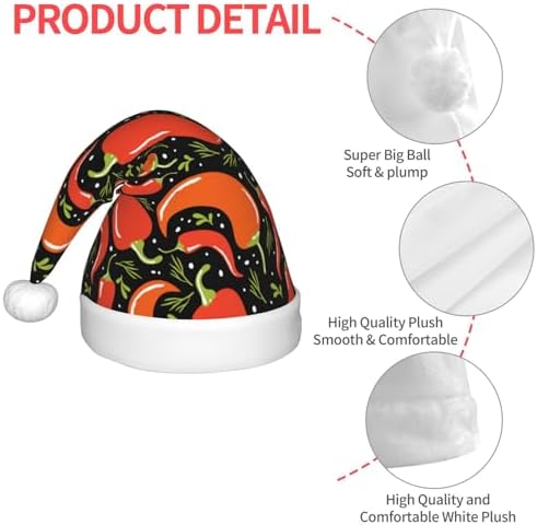 Red Hot Chili Santa Hat for Kids Baby Christmas Party Headwear