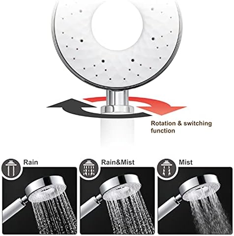 Uwerfm 3 Function ABS White Handheld Showerhead with 15m Hose