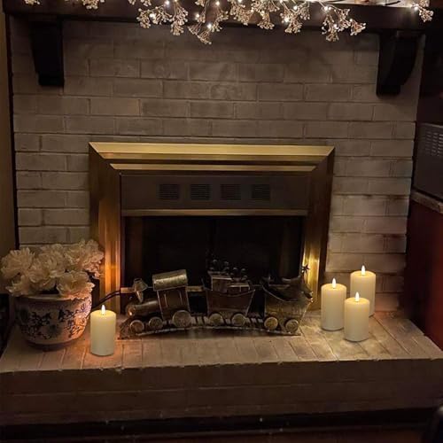 Flameless Candles with Remote and Timer Real Wax Pack of 3