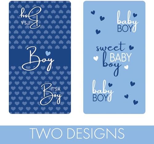 Distinctivs Blue Baby Shower Wrappers for Mini Chocolate Bars 42 Count