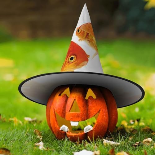 Cute Fish Print Witch Hat for Halloween Parties