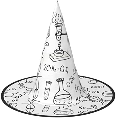 Chemistry Print Witch Hat for Halloween Parties
