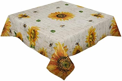 Square Tablecloth Waterproof Stainproof for Dining Parties