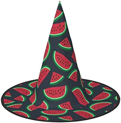 Red Watermelon Print Witch Hat for Halloween and Parties