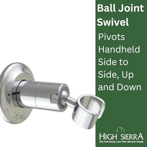 High Sierra All Metal Handheld Shower Holder - Chrome Finish