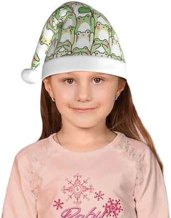 Cute Frog Santa Hat for Kids Baby Christmas Party Headwear