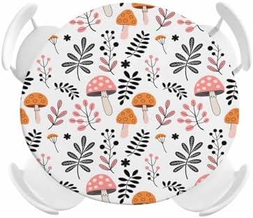 Zankwfner Elastic Waterproof Tablecloth for 55-60 Round Tables