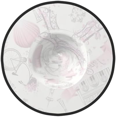 Paris Tower Flower Print Witch Costume Hat
