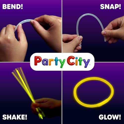 Party City 100 Glow Sticks with Connectors