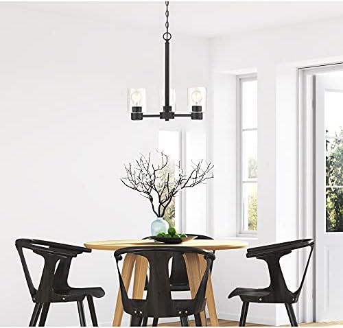Westinghouse Sylvestre Three Light Indoor Chandelier Matte Black