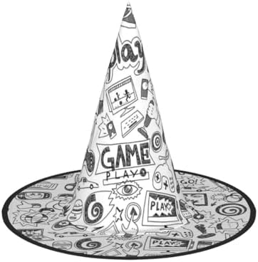 Unique Foldable Monochrome Witch Hat for Halloween Parties