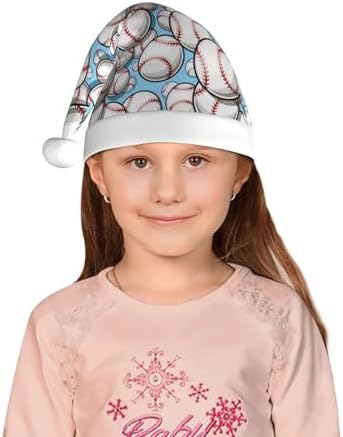 Salelf Baseball Santa Hat for Kids Christmas Party