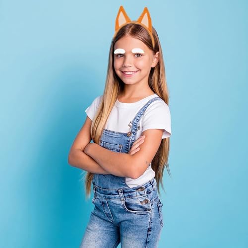 HODRME 8 Piece Dog Ears Headband and Eyebrows Set