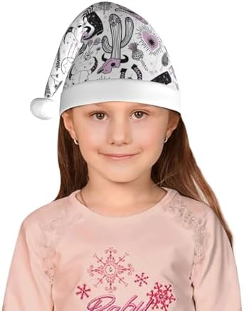 Salelf Cowboy Santa Hat for Kids Baby Christmas Hat Plush