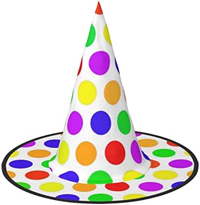 Polka Dot Print Witch Hat for Halloween Parties