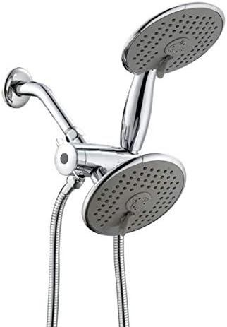Ana Bath 6-Inch 3-Function Handheld Showerhead Combo with 8 Foot Stainless Steel Hose