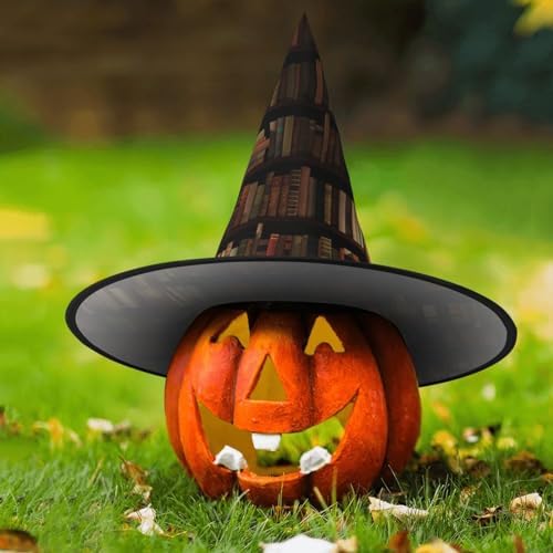 Jbyjbx Book Room Library Print Halloween Witch Hat