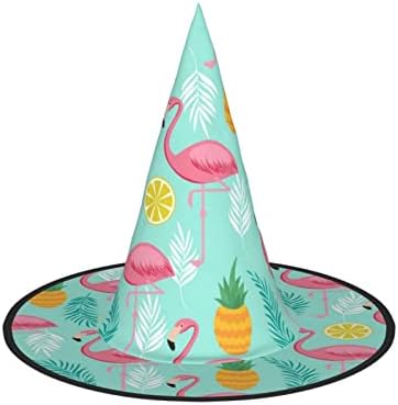 Flamingo Print Halloween Witch Hat for Parties and Cosplay