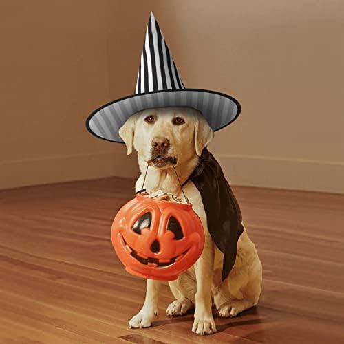 Black White Stripe Witch Hat for Halloween Parties