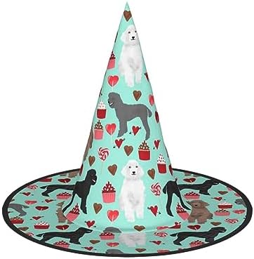 Jbyjbx Poodles Dogs Halloween Witch Hat Party Costume Decor