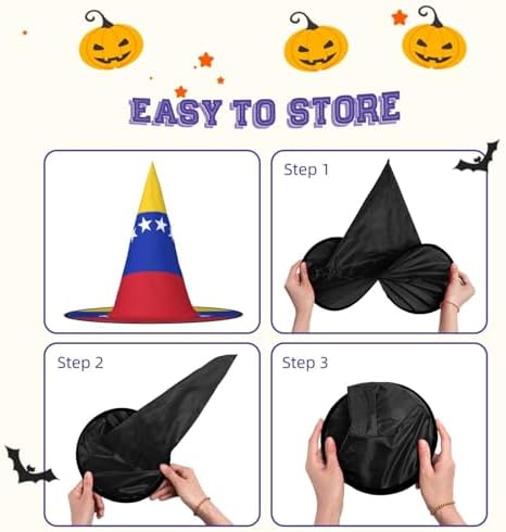 Venezuela Flag Print Witch Hat for Parties and Costumes