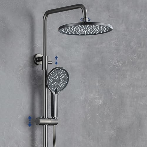 3 Mode Hand Shower Head with Brass Faucet and Hose Kit