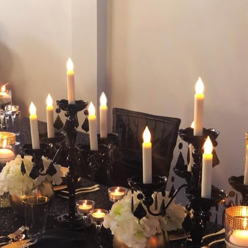 Amagic 12pcs Remote Controlled Flameless Taper Candles