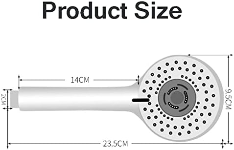 RGRE High Pressure Handheld Shower Head Set with 5 Spray Modes