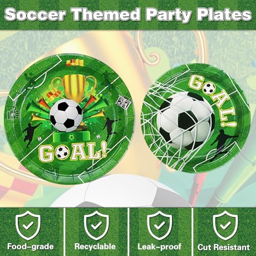 Soccer Theme Party Tableware Set for 40 Guests