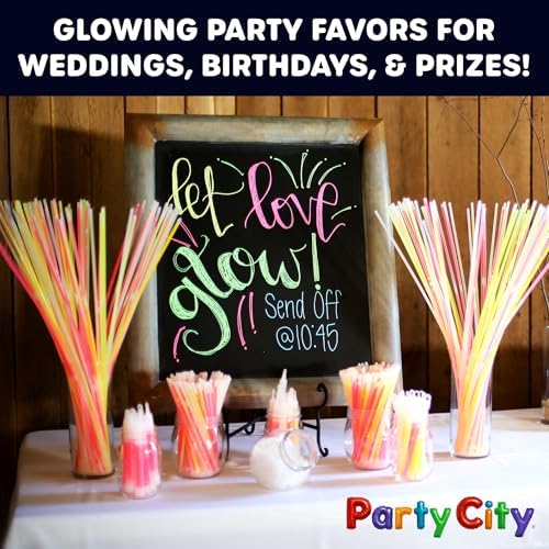 Party City 100 Glow Sticks with Connectors