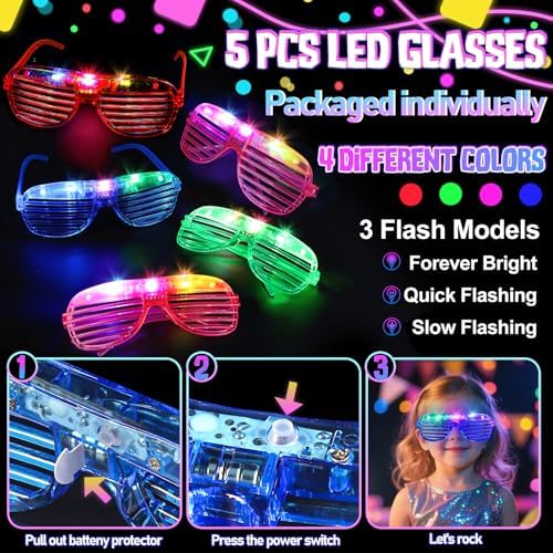 73PCS Glow in the Dark Party Supplies Set for Kids and Adults
