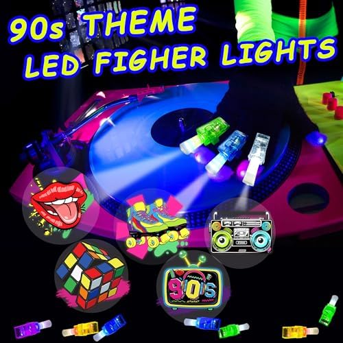 24PCS 90s LED Finger Lights Party Favors