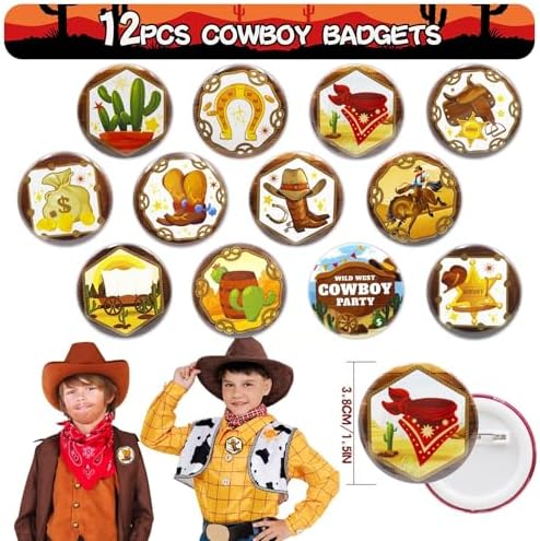 Western Cowboy Party Favors 72Pcs Multi-Item Kit