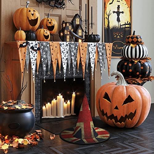 British Flag Print Witch Hat for Halloween and Carnival Parties