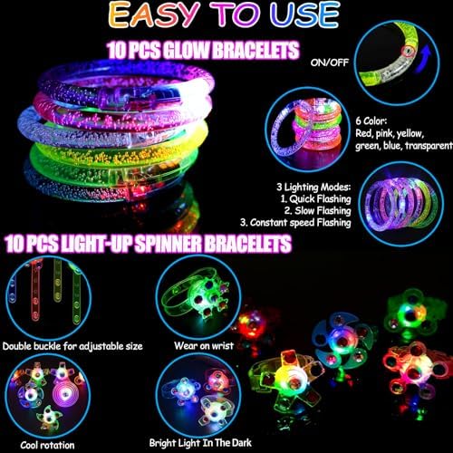 FODYNE 170 PCS Glow in the Dark Party Supplies