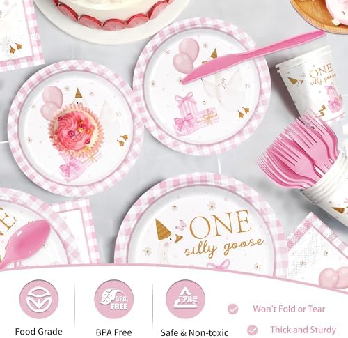 Silly Goose Party Supplies Set 168pcs for 24 Guests
