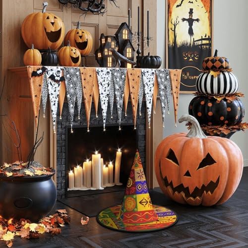 African National Patterns Print Witch Hat for Halloween and Parties