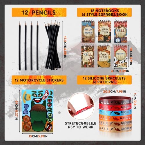 140 Pcs Western Cowboy Party Favor Pack