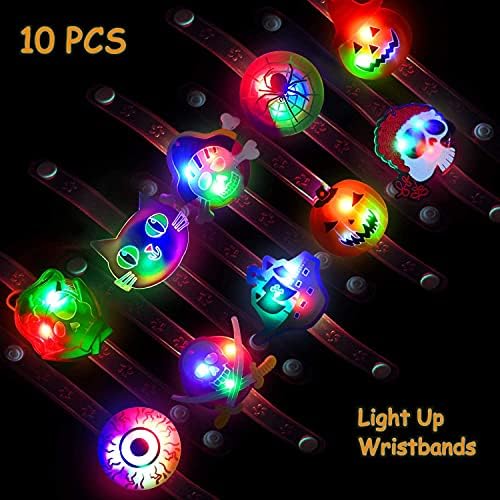 Halloween LED Necklace Bracelets Set for Party Decorations
