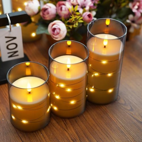 Fo32won Flameless Candles with Remote Timer 6 Pack