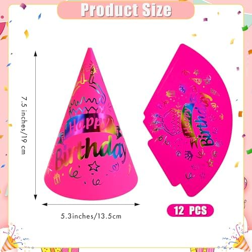 CANREVEL 12 PCS Party Hats for Kids Adults
