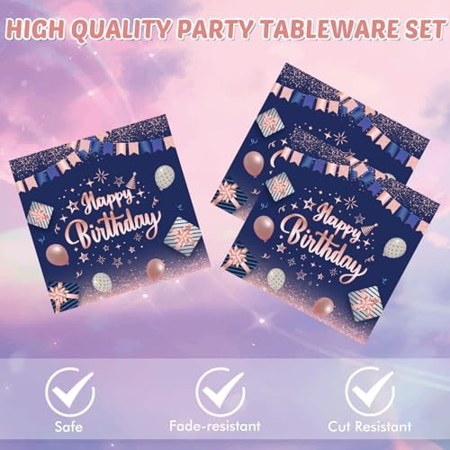 40PCS Happy Birthday Tableware Set for Boys and Girls