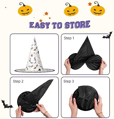 High Heel Shoes Print Witch Hat For Halloween Parties