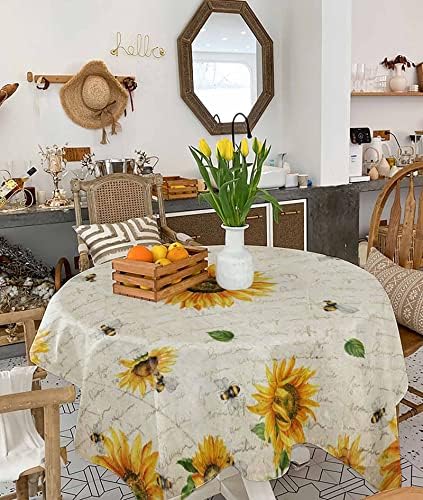 Square Tablecloth Waterproof Stainproof for Dining Parties