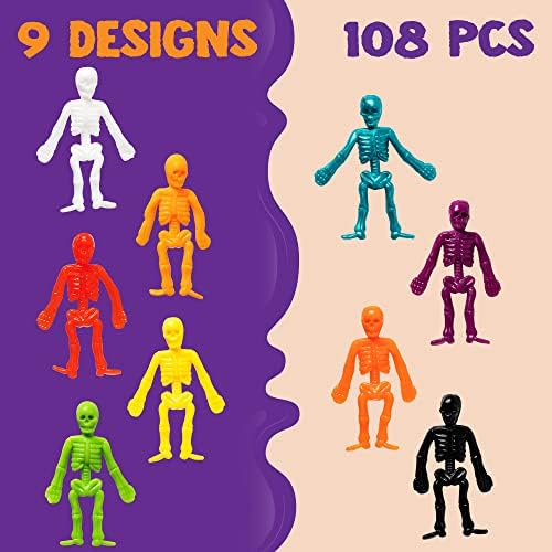 JOYIN Halloween Stretchy Skeletons 108PCS Pack