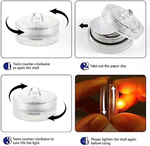 Purple Submersible LED Lights 12 Pack